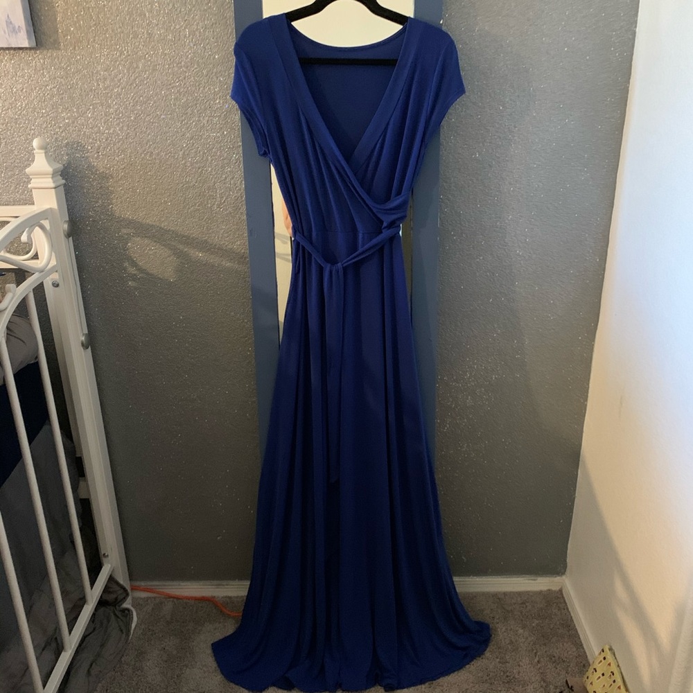 royal blue maxi dress